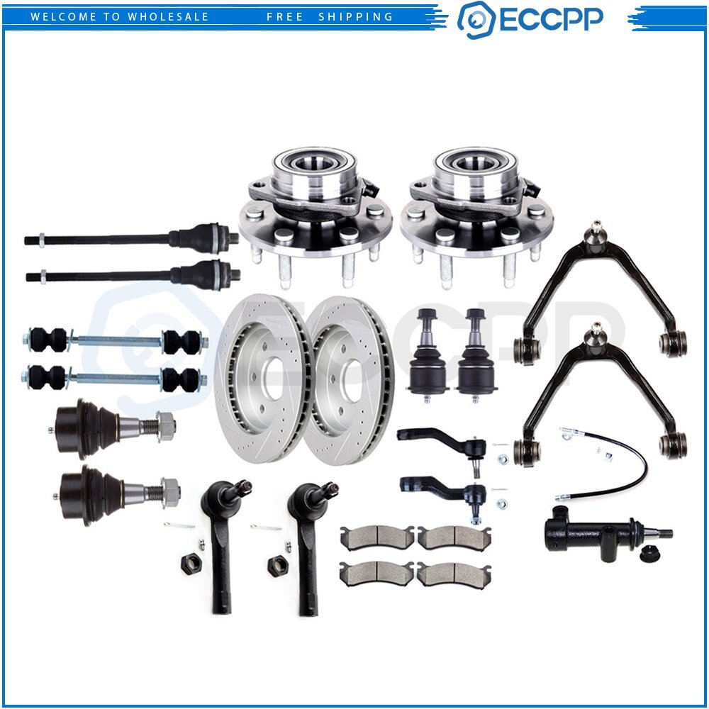 Front Suspension Wheel Hub Bearing with Brake Rotor Pad For 00-06 Suburban 1500 KOEEP