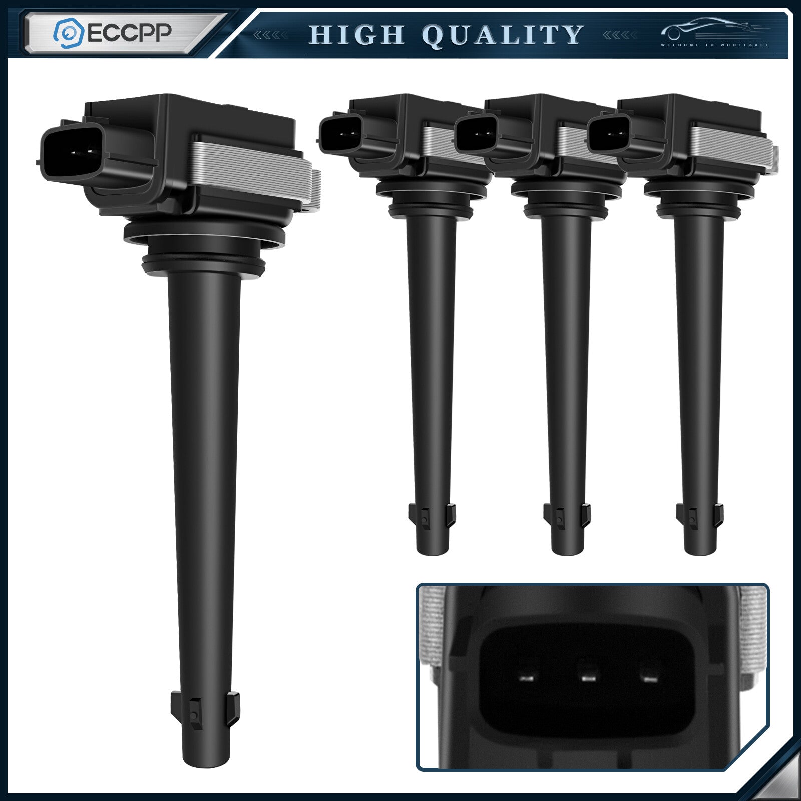 ECCPP 4 Ignition Coils For 2.0L L4 2007 2008 2009 2010 2011 2012 Nissan Sentra 6B93BC-57