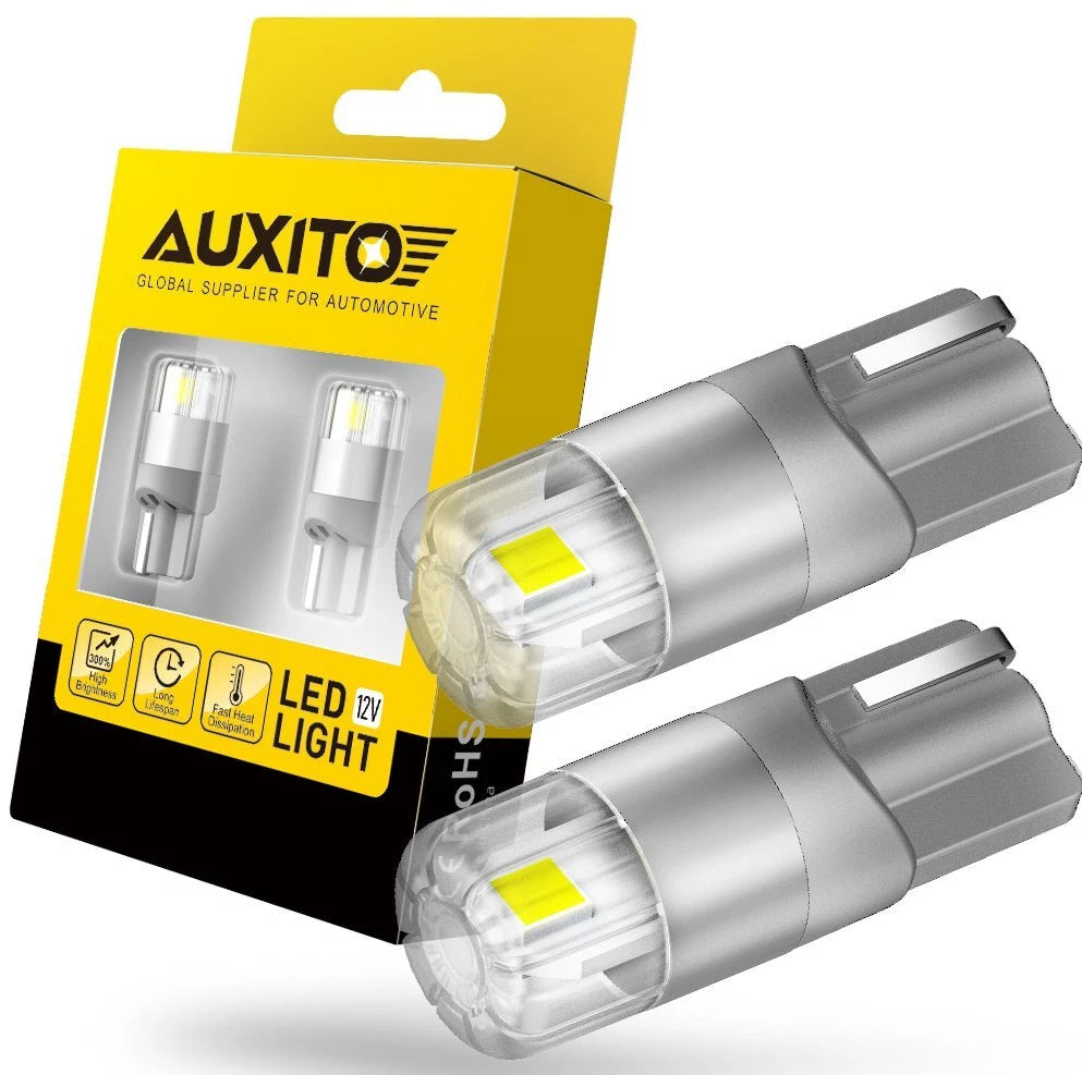 4X AUXITO 194 168 2825 T10 White CANBUS LED License Plate Light Bulbs Map Lamp A AUXITO