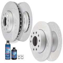 Front Rear Discs Brake Rotors For Volkswagen 2005-2010 Jetta 2007-2009 Rabbit