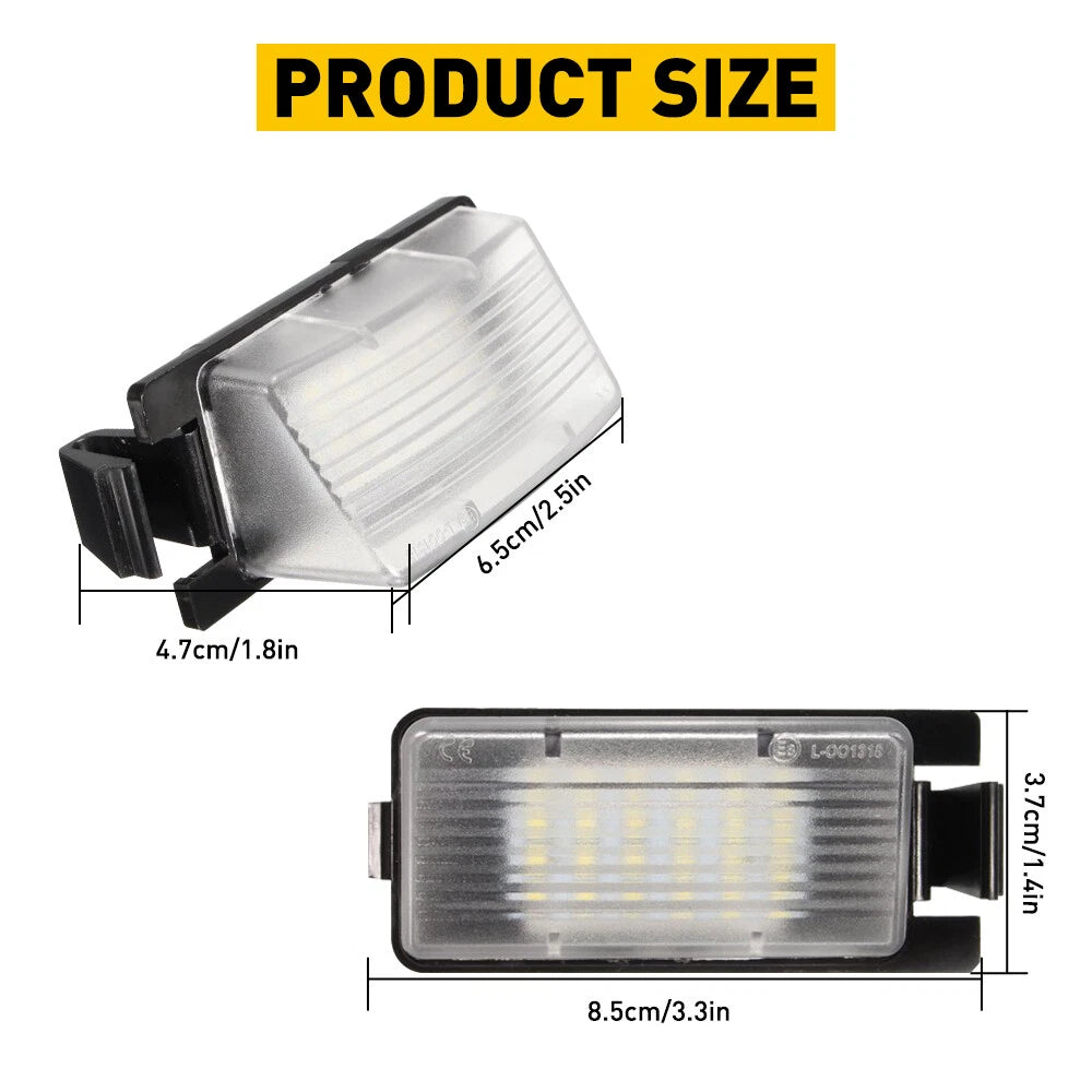 For 03-15 GTR 370Z 350Z G35 G37 Q60 Q40 2X 18-LED License Plate Tag Lights EOA 6B93BC-57
