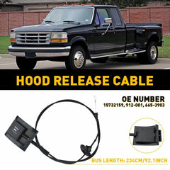 Hood Latch Release Cable For Ford F150 F250 F350 Bronco 1992-1997 F2TZ16916A EOA 6B93BC-57