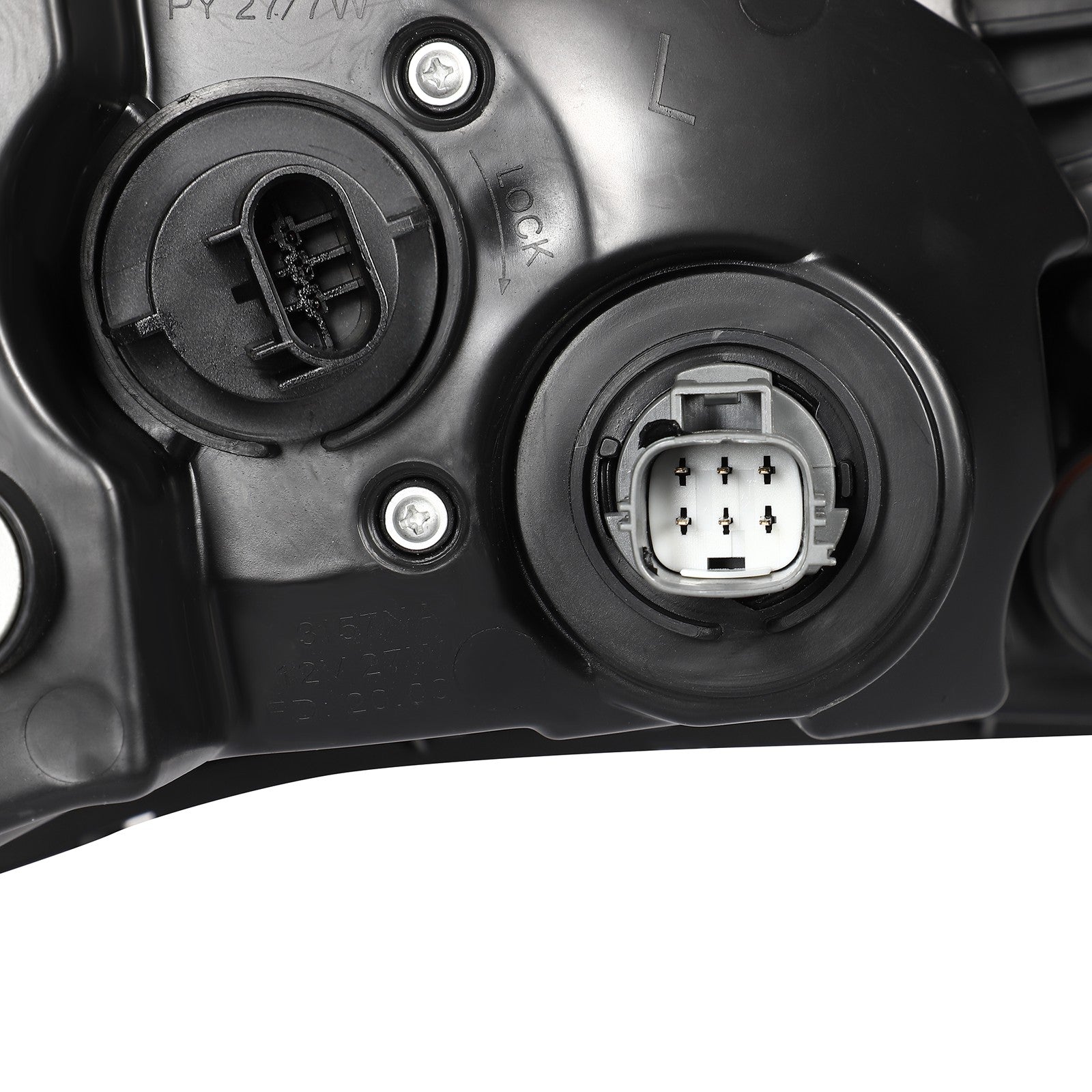 Pair Headlights Assembly Fits 2011-14 Chrysler 200 2.4L 3.6L Black w/Projector 6B93BC-57