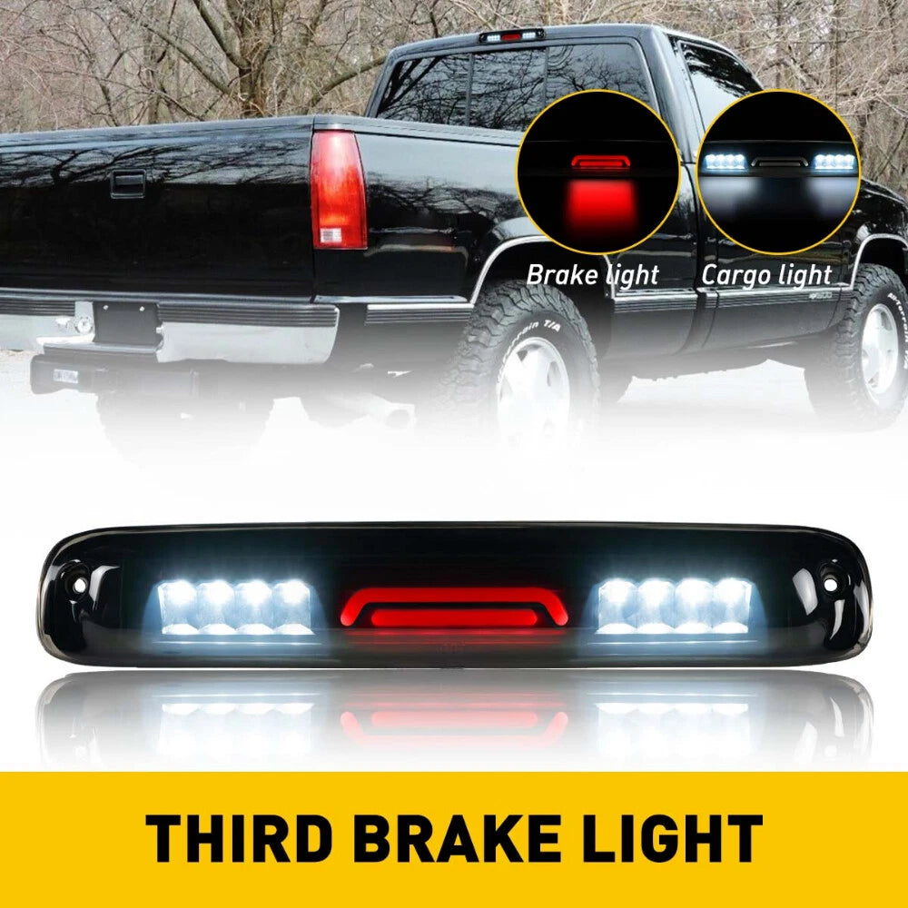 For 99-07 Chevy Silverado GMC Sierra Smoke Lens LED 3RD Brake Light + Cargo Lamp 6B93BC-57