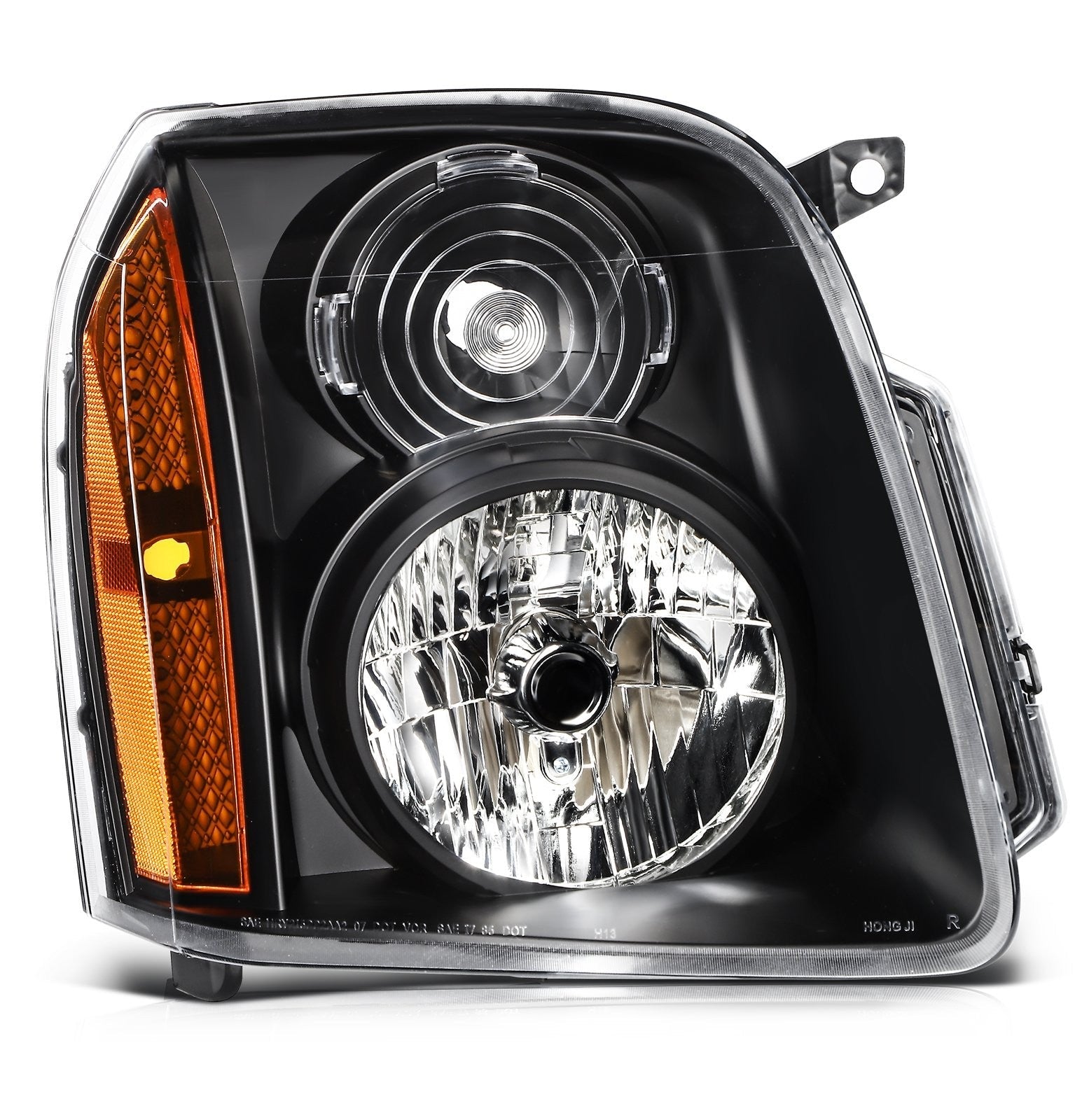 ECCPP Headlights Assembly For GMC Yukon Yukon XL 2007-2014 Pair Kit Black Amber KOEEP