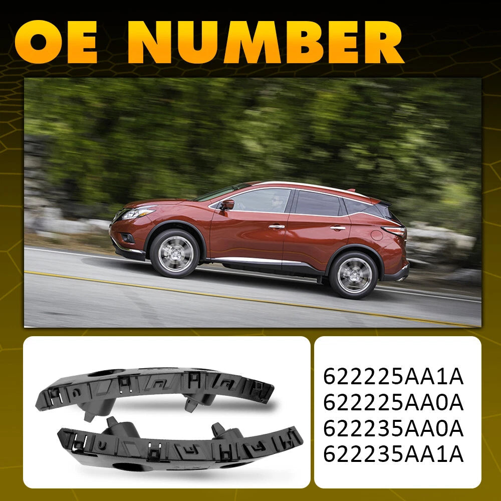 FOR 2015-2019 NISSAN MURANO LEFT AND RIGHT SIDE BUMPER TO FENDER BRACKETS 6B93BC-57