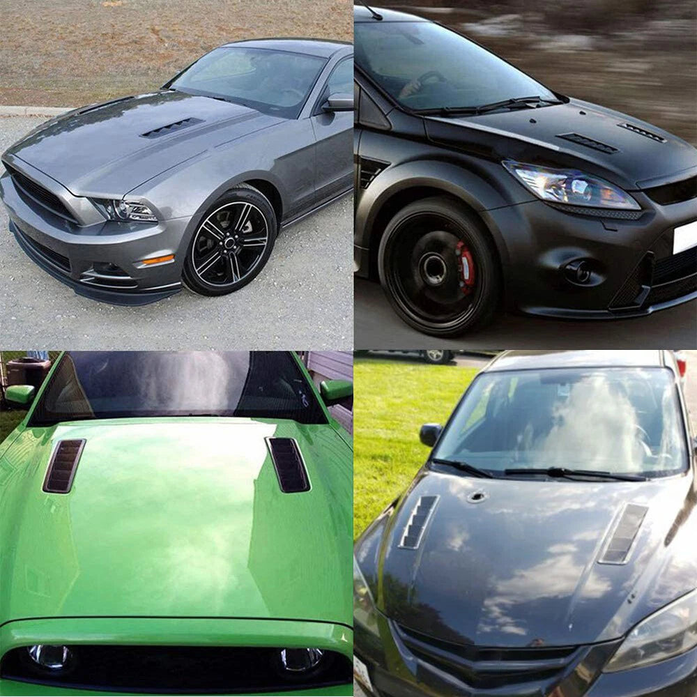 Universal Car Hood Vent Louver Scoop Cover Flow Air Intake Cooling Panel Trim EA 6B93BC-57