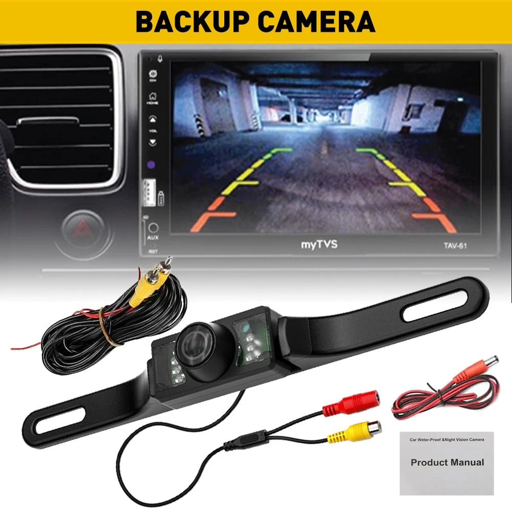 Car Rear View Backup Camera Parking Reverse Back Up Camera Waterproof CMOS 7LED 6B93BC-57
