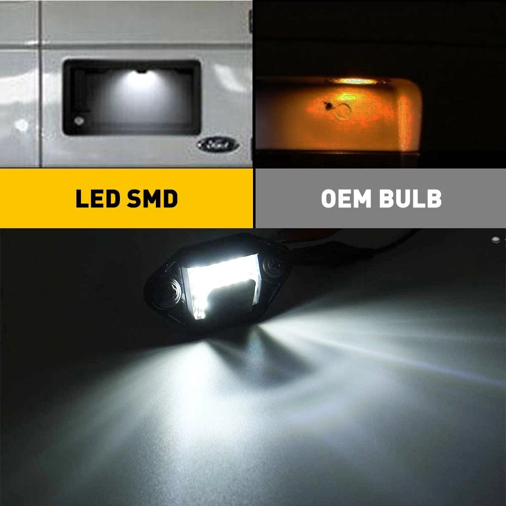 Full LED License Plate Lamp Light For 92-18 Ford E150 E250 E350 Econoline Wagon 6B93BC-57