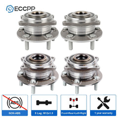 4 Front & Rear Wheel Hub Bearings Assembly For Hyundai Santa Fe Kia Sorento AWD 6B93BC-57