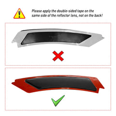 FOR 2009-2011 BMW E90 E91 LCI SEDAN SMOKE SIDE MARKER LAMPS BUMPER REFLECTOR 2PC 6B93BC-57