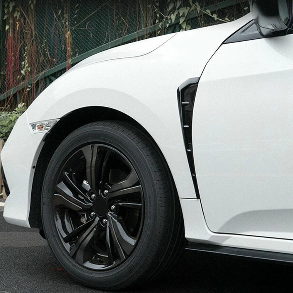 For 16-20 Honda Civic Gloss Black Type-R Side Fender Vent Air Wing Cover Trim 6B93BC-57