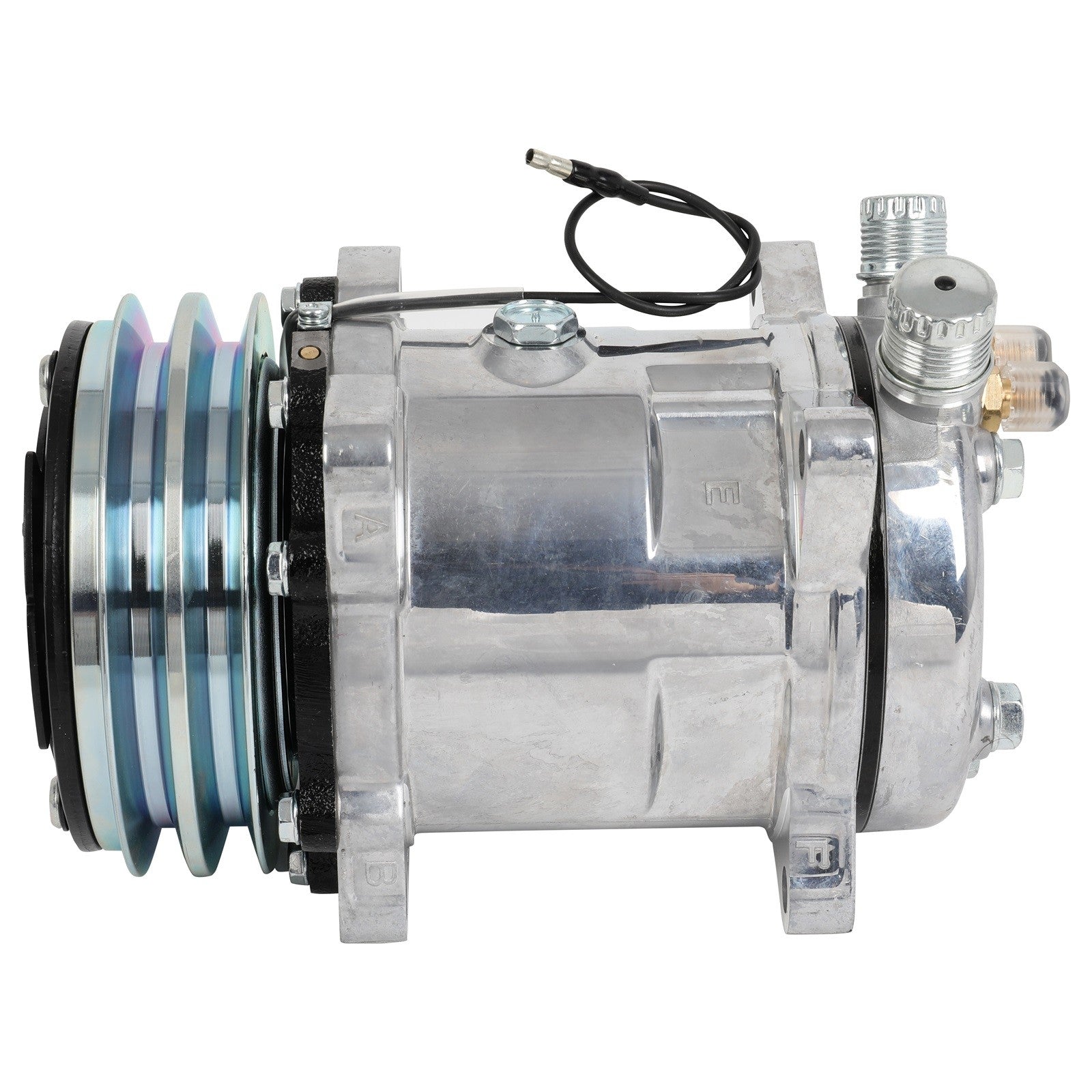 1x A/C Compressor with Clutch for Sanden 508 2-Groove V-Belt 6B93BC-57