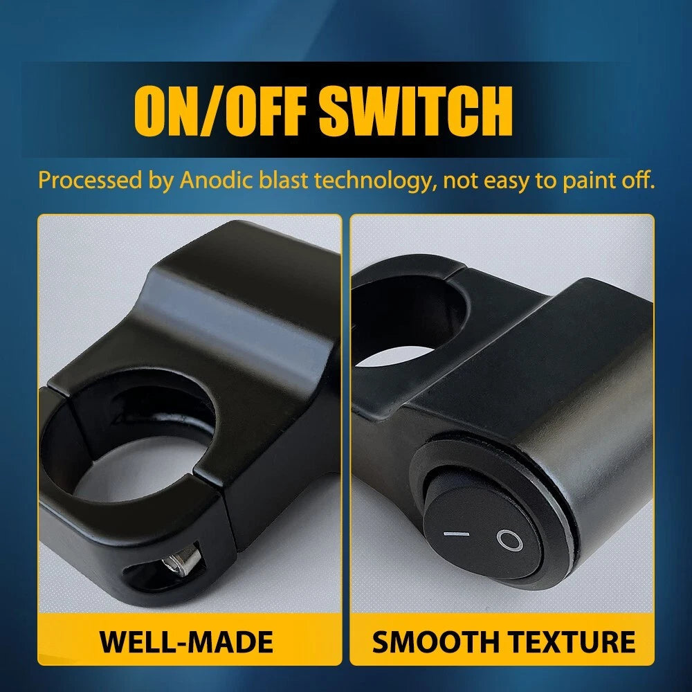 Motorcycle Handlebar 12V Dirt Bike Light Switch For 7/8" Handlebars 22mm EOA 6B93BC-57