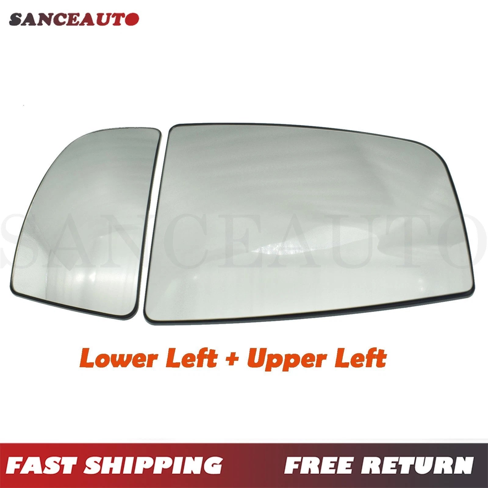 Mirror Glass Upper & Lower Driver Left Side For Ford Transit 150 250 350 2015-22 6B93BC-57