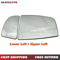 Mirror Glass Upper & Lower Driver Left Side For Ford Transit 150 250 350 2015-22 6B93BC-57