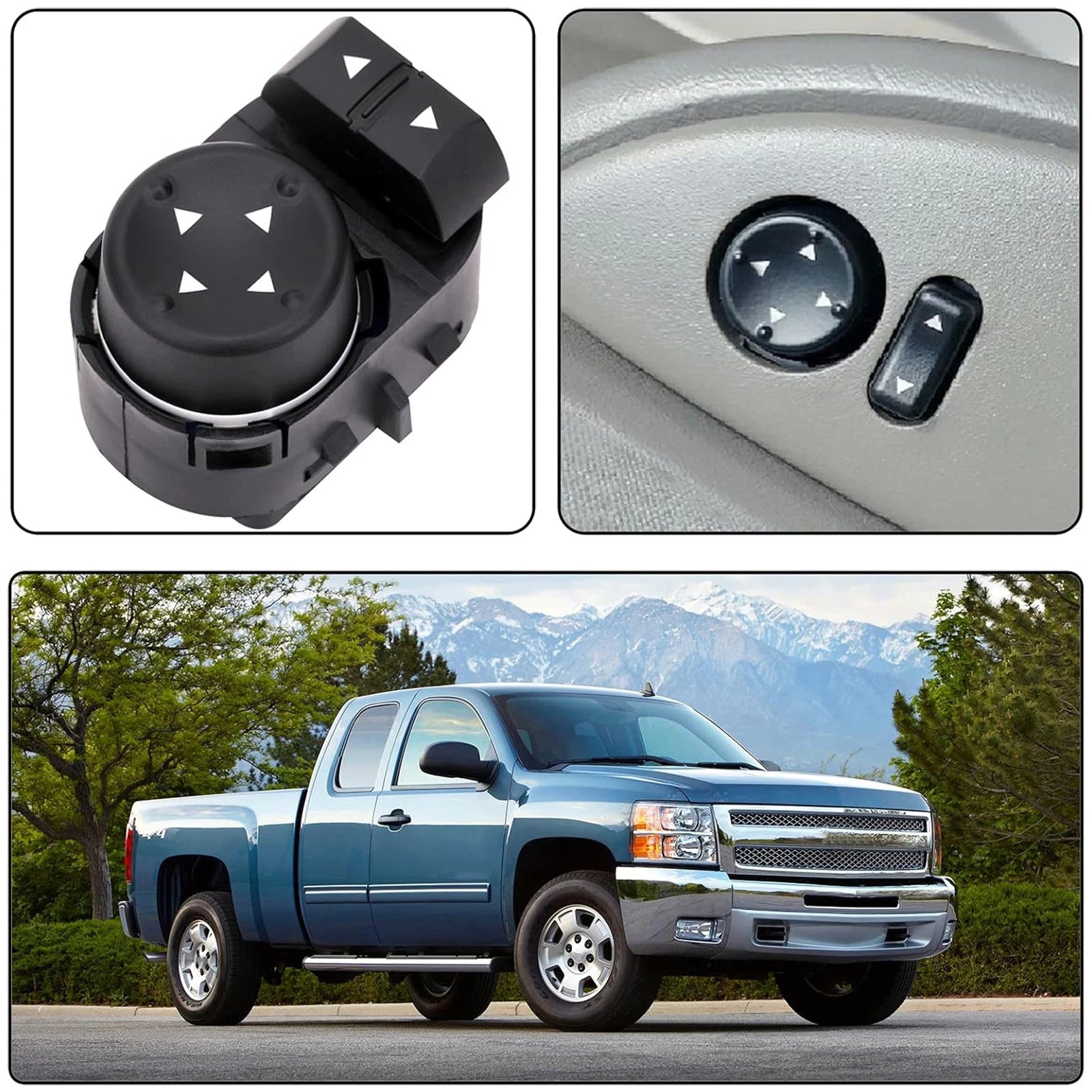 Mirror Control Switch for 07-14 Silverado Sierra 1500 2500 3500 HD 22883768 6B93BC-57