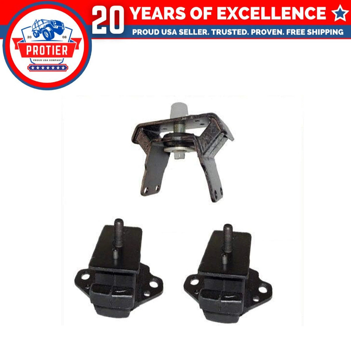 Fits 1998-2004 Toyota Tacoma Pre Runner 2.4/2.7L 2WD Motor & Trans Mount 3PCS : 6B93BC-57