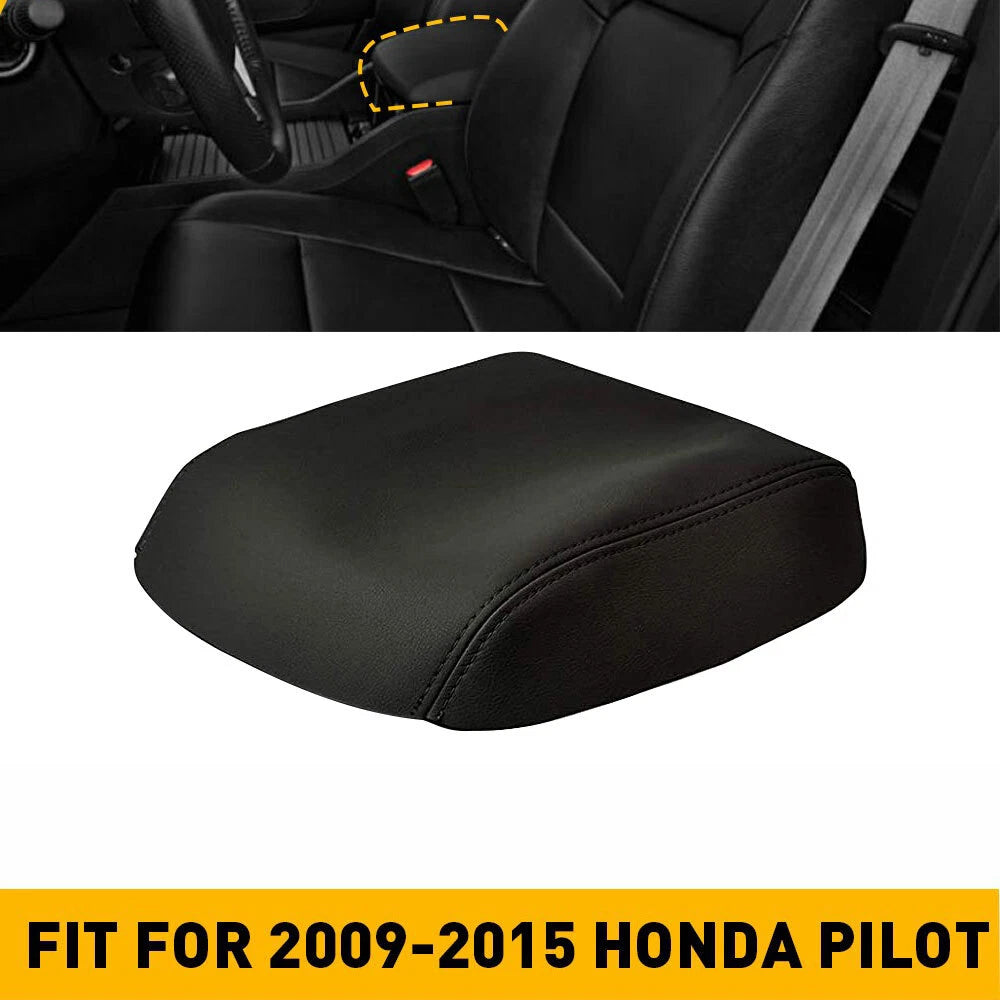 1X Console Lid Armrest Leather Black For 2009-2015 Honda Pilot Car Replace Parts 6B93BC-57