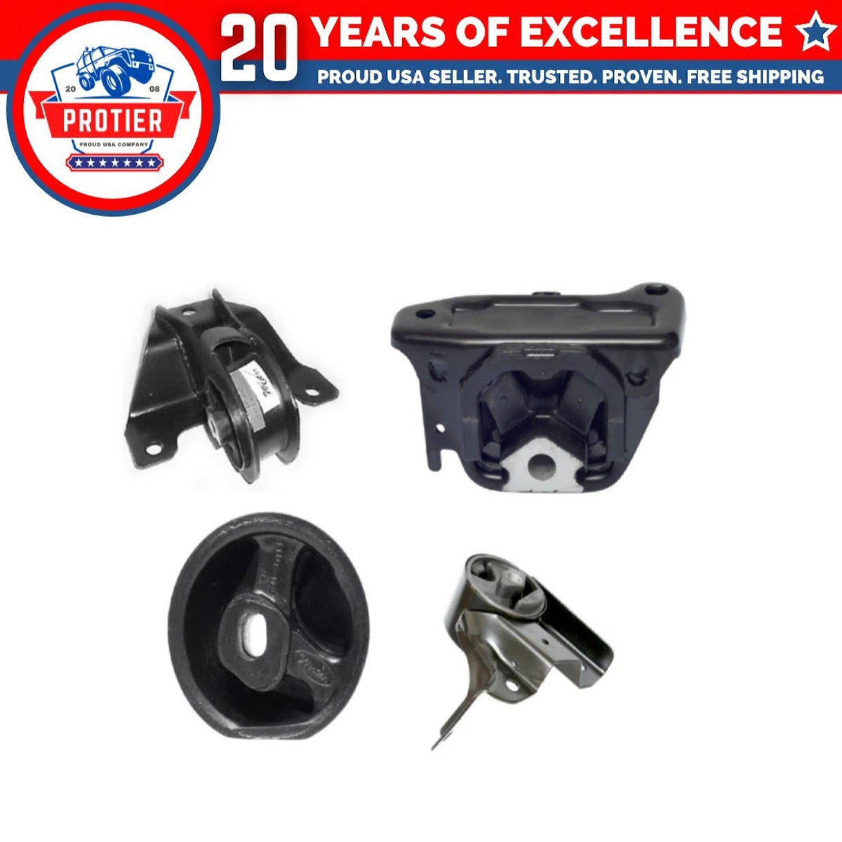 Engine Motor & Trans Mount Set 4PCS Compatible for 1995 Dodge Stratus 2.0L 6B93BC-57