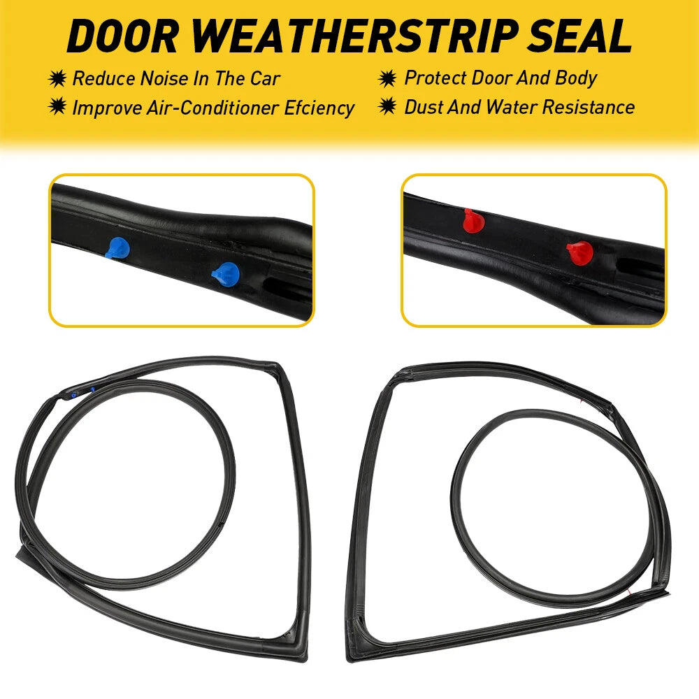 For 2007-2018 Jeep Wrangler Front JK Door Weatherstrip Seal LH RH Set of 2 US 6B93BC-57