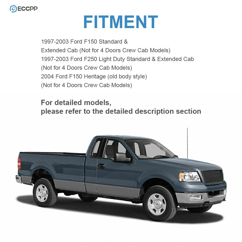 Driver Side Power Mirror For 1997-2004 Ford F150 Manual Fold Black 6B93BC-57