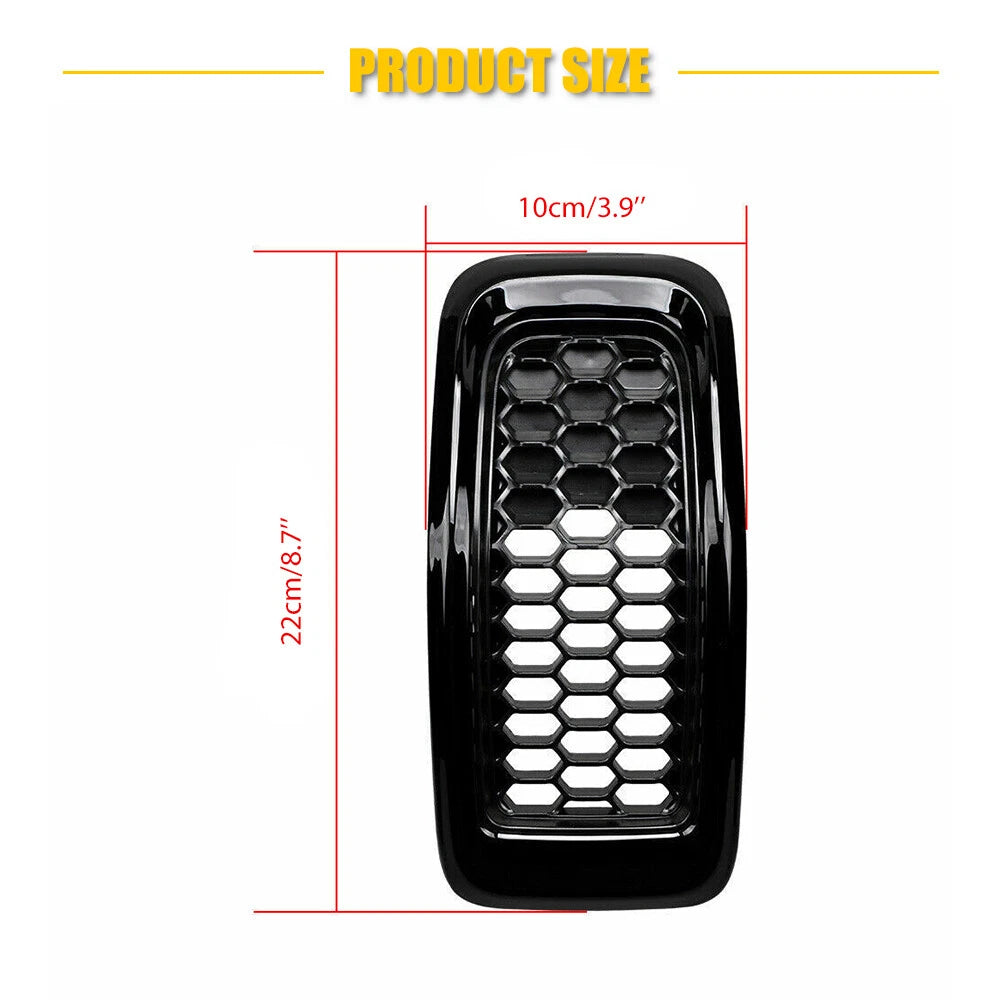 For 2014-2018 Jeep Cherokee Front Grill Inserts Honeycomb Mesh Black Cover -7 6B93BC-57