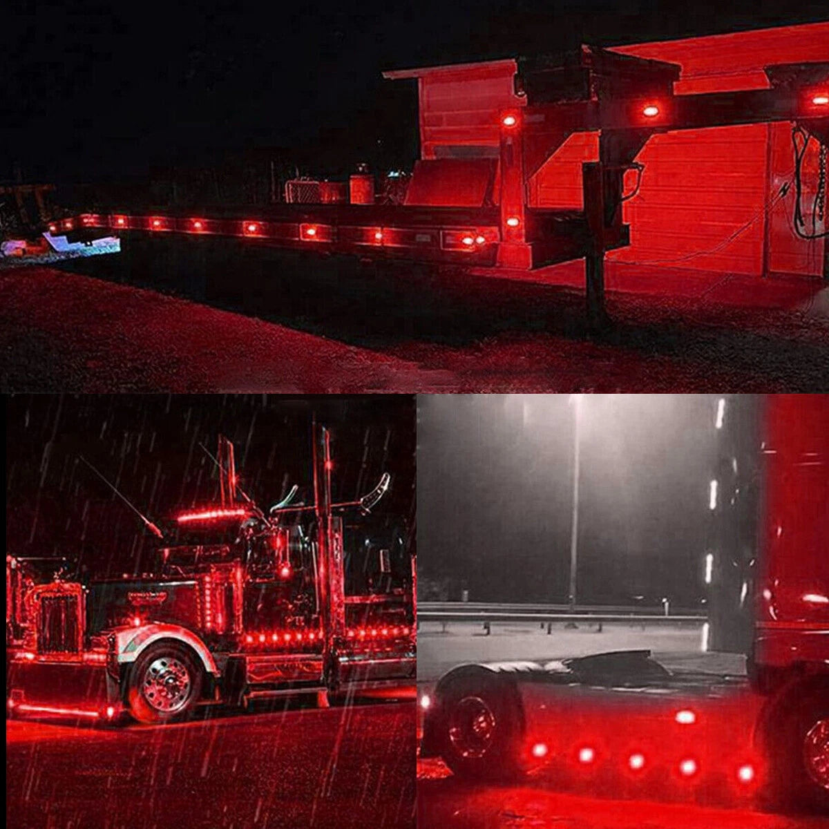 4-LED Side Marker Amber Red Lights Clearance Light Truck Trailer RV Waterproof A 6B93BC-57