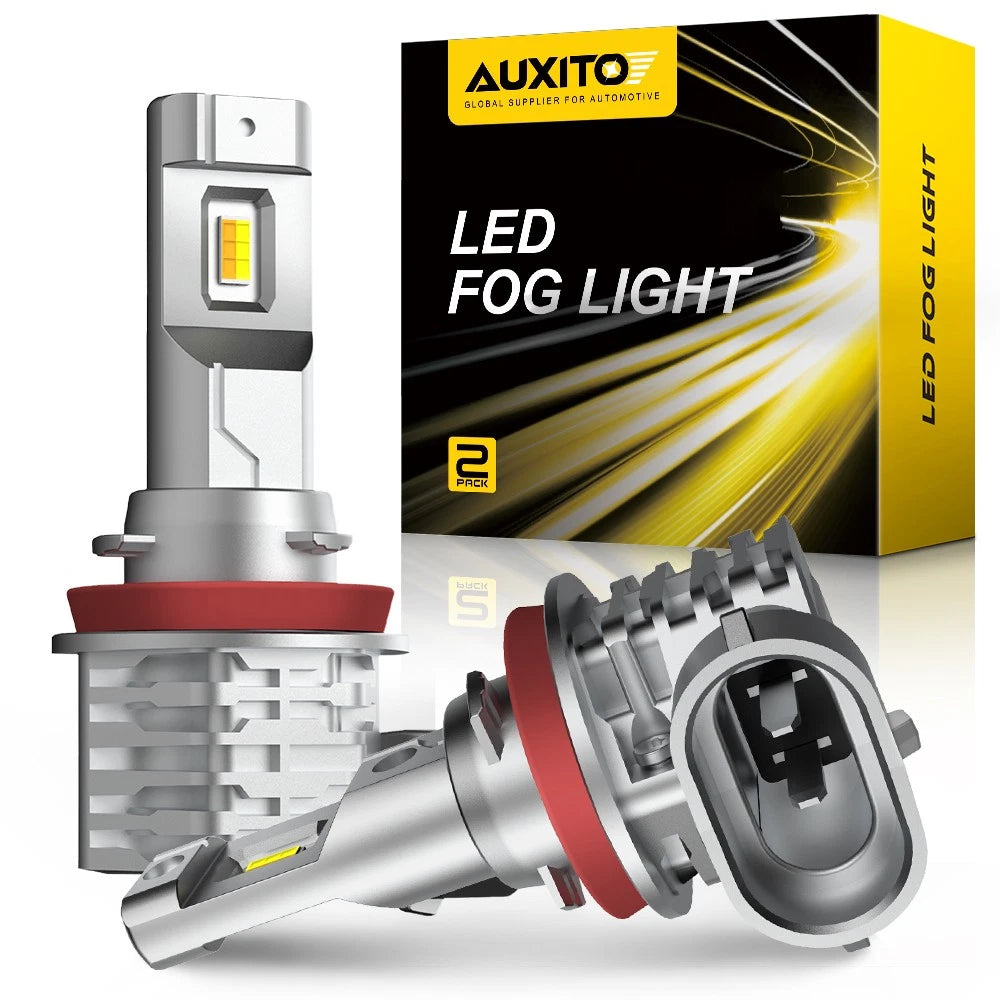 2X Dual Color H8 H11 LED Headlight Fog Light Bulbs White/Amber Driving DRL Lamp 6B93BC-57