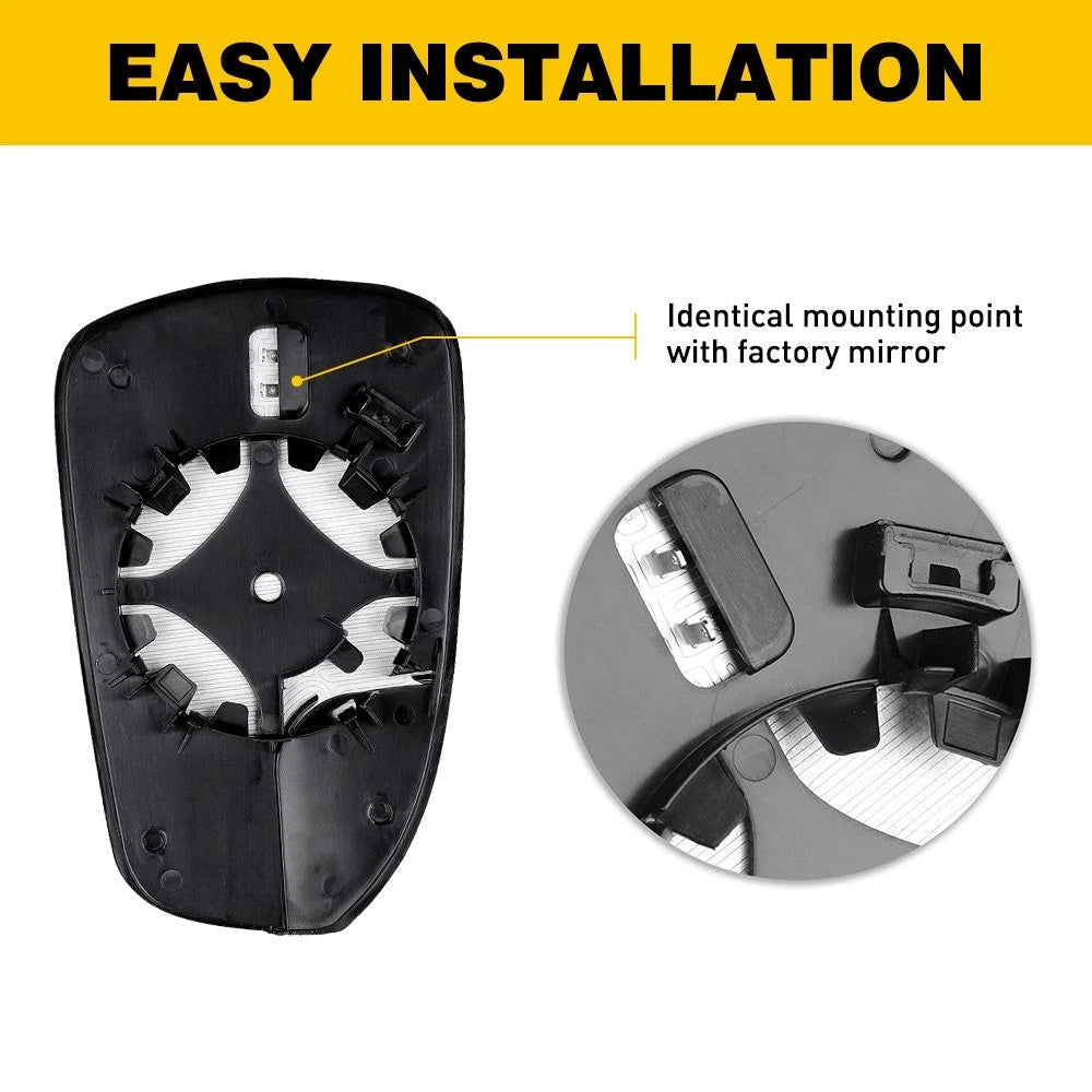 For 2013-2020 Ford Fusion DRIVER Side LH View Mirror Glass Power Heated Left EOA 6B93BC-57