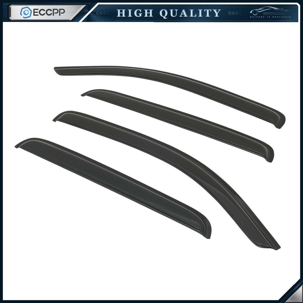 Window Visor Vent Rain Shades Guards Deflectors For Tacoma Double Cab 2017-2019 6B93BC-57