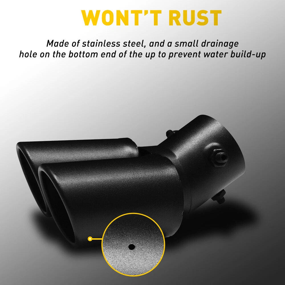 AUXITO Car Rear Exhaust Pipe Tail Muffler Tip Auto Accessories Replace Black EOA 6B93BC-57
