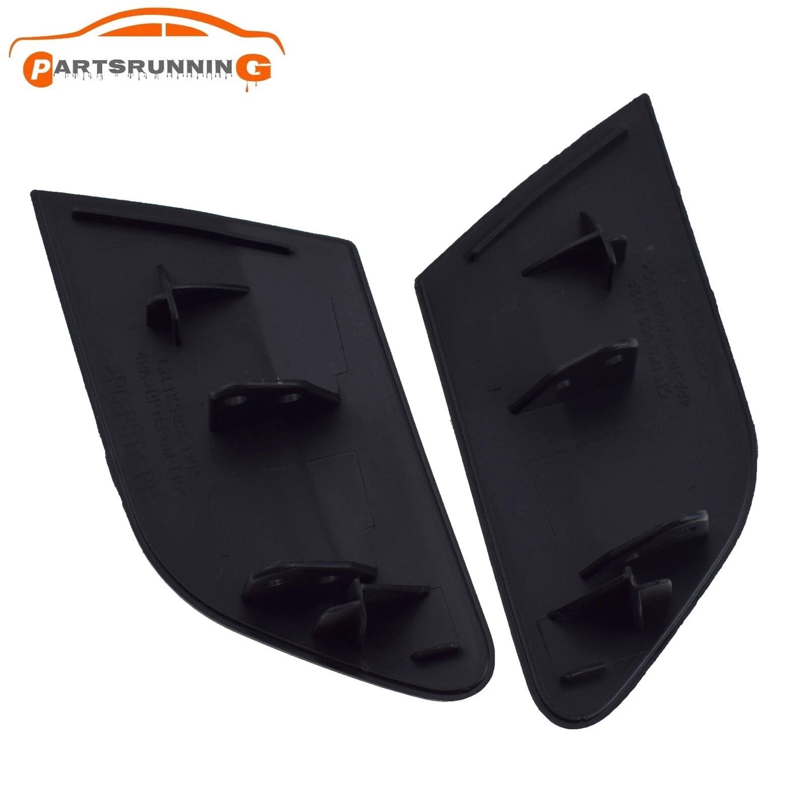 Pair Head Light Headlight Washer Covers For 2005-10 Volkswagen Jetta Rabbit GTI 6B93BC-57