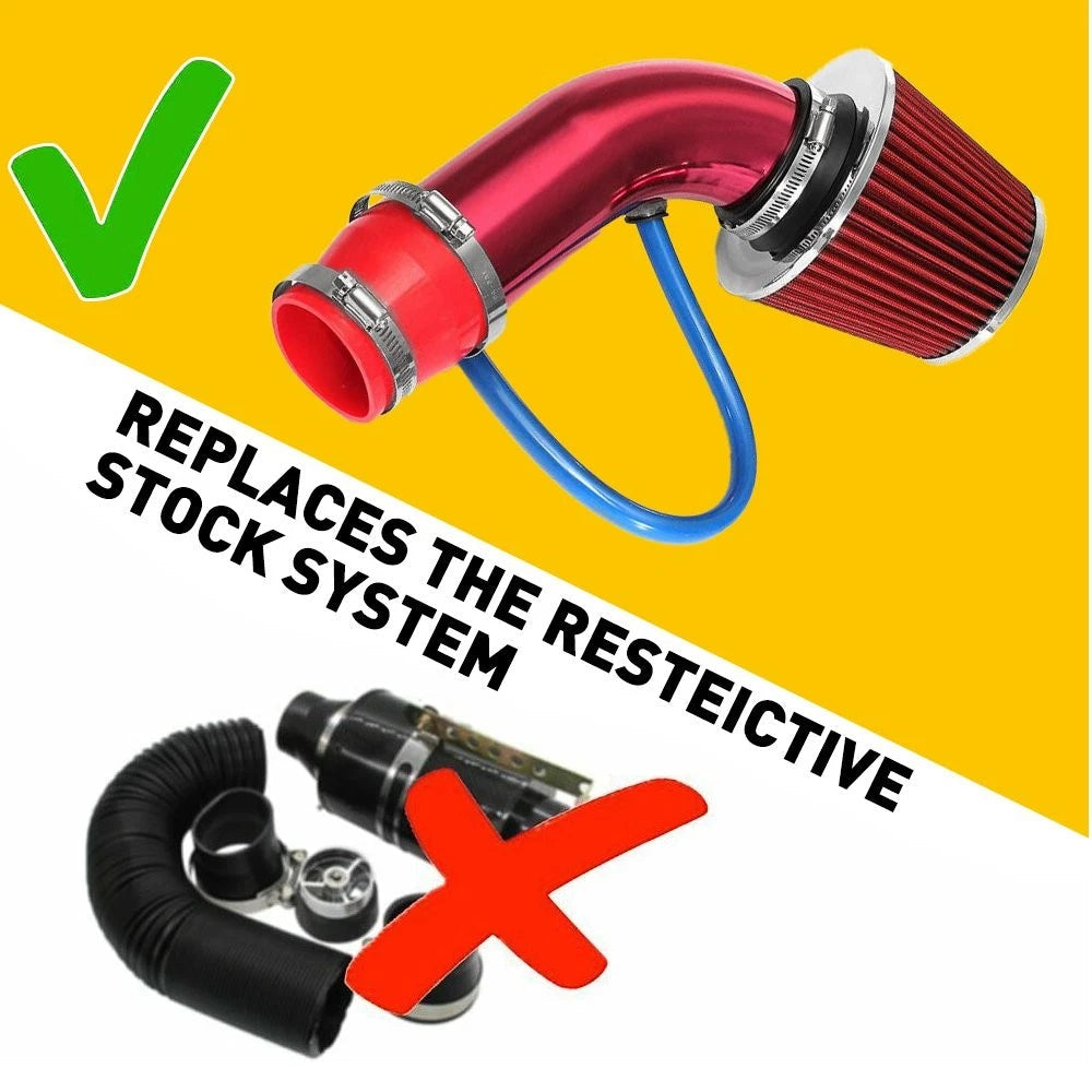 Universal Car Cold Air Intake Pipe Filter Set Induction Flow Tiub Hose System EA 6B93BC-57