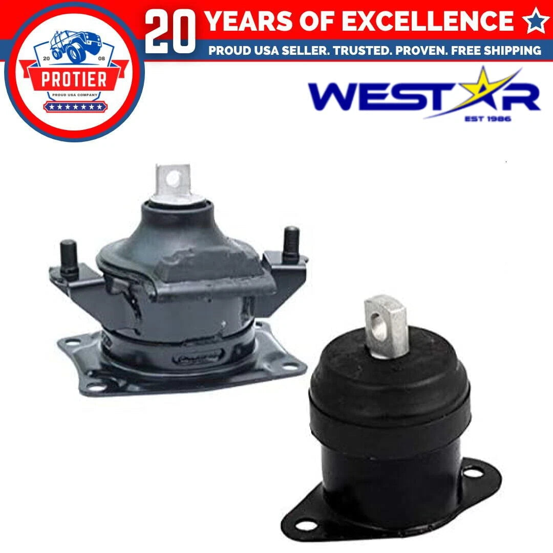 Fits 2003-2007 Honda Accord 2.4L Front Right & Rear Motor Mount Set 2PCS : 6B93BC-57