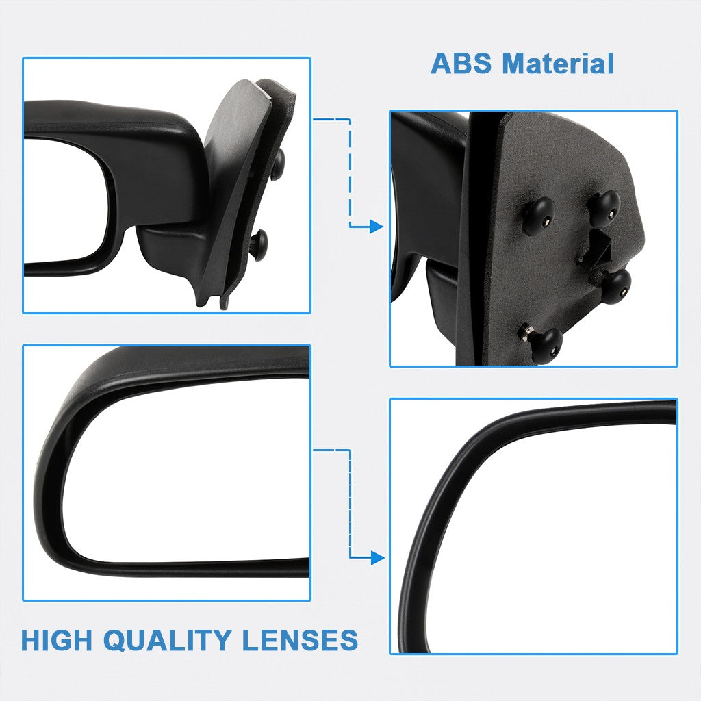 Side View Clear Manual Fold Mirror For 1999-2015 Ford F250 Left Hand KOEEP
