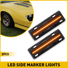 For Chevy Camaro LED Side Marker Light Assembly 1982-1992 Pair LH and RH Side US 6B93BC-57