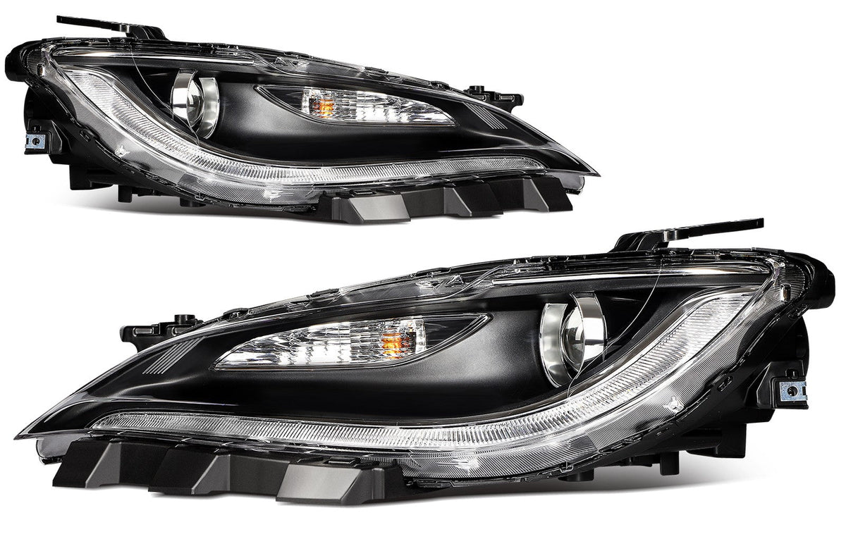 ECCPP Headlights Assembly For Chrysler 200 2.4L 3.6L 2015-2017 Pair Kit Black 6B93BC-57