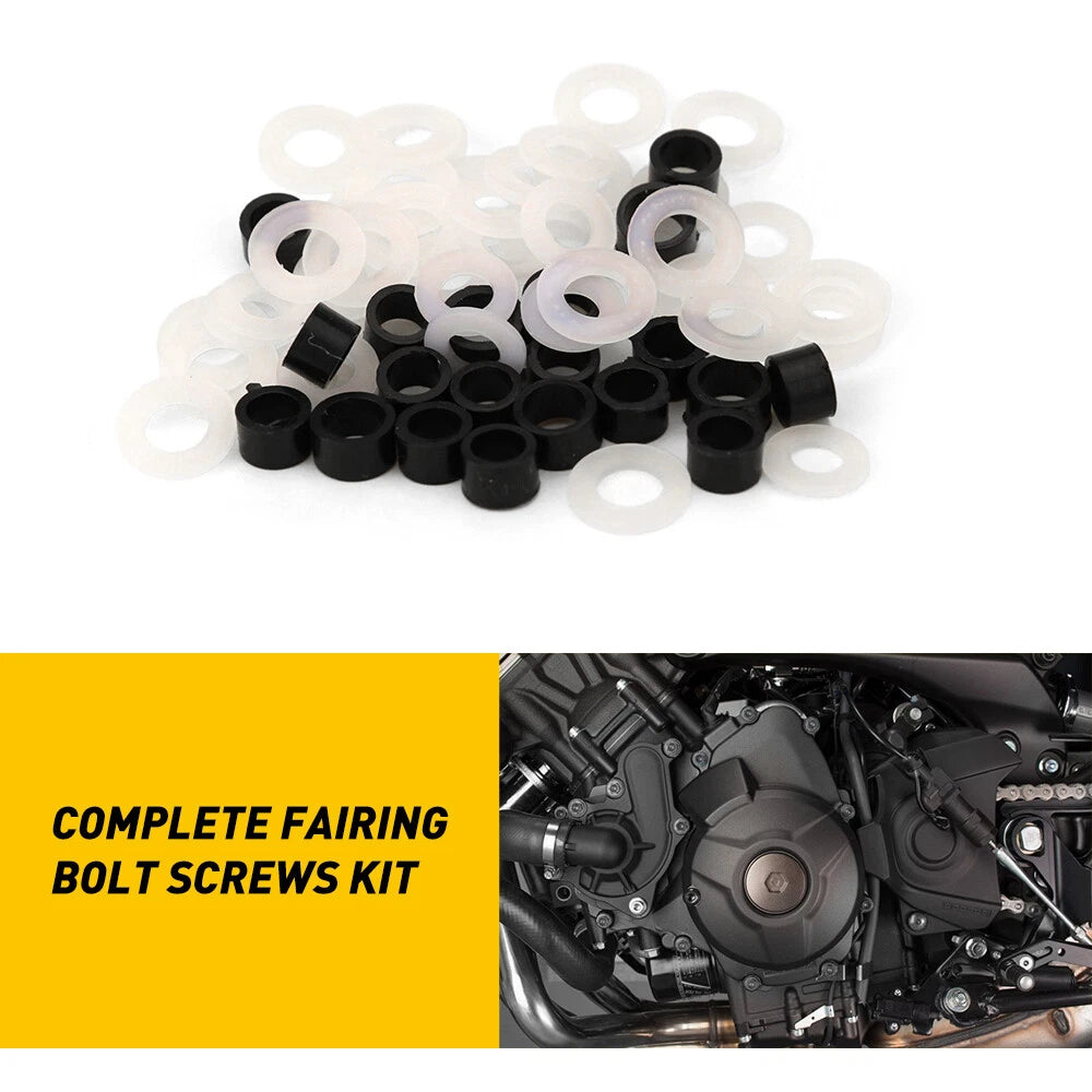 Black Complete Fairing Bolt Screws Kit For Kawasaki Ninja ZX6R 7R ZX9R ZX12R EOA 6B93BC-57