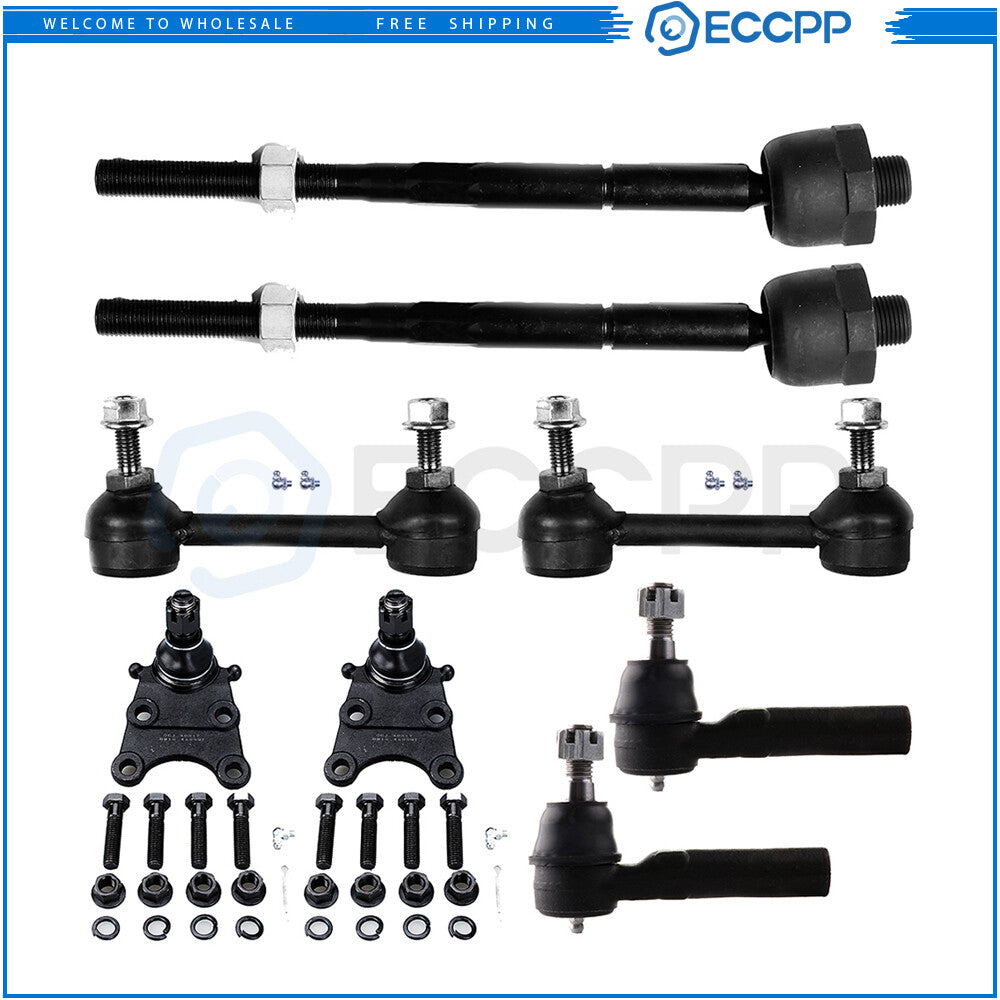 Front Lower Ball Joints Steering Sway Bar Tie Rod End For 2004-2006 GMC Canyon