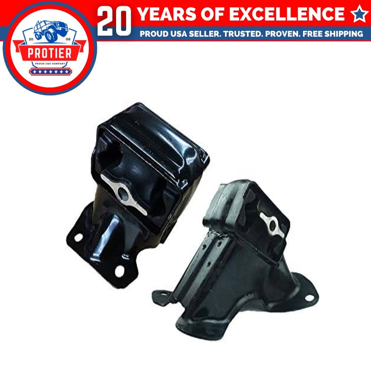 Fits 2005-2010 Jeep Commander/Grand Cherokee 3.7L Front Motor Mount Set : 6B93BC-57