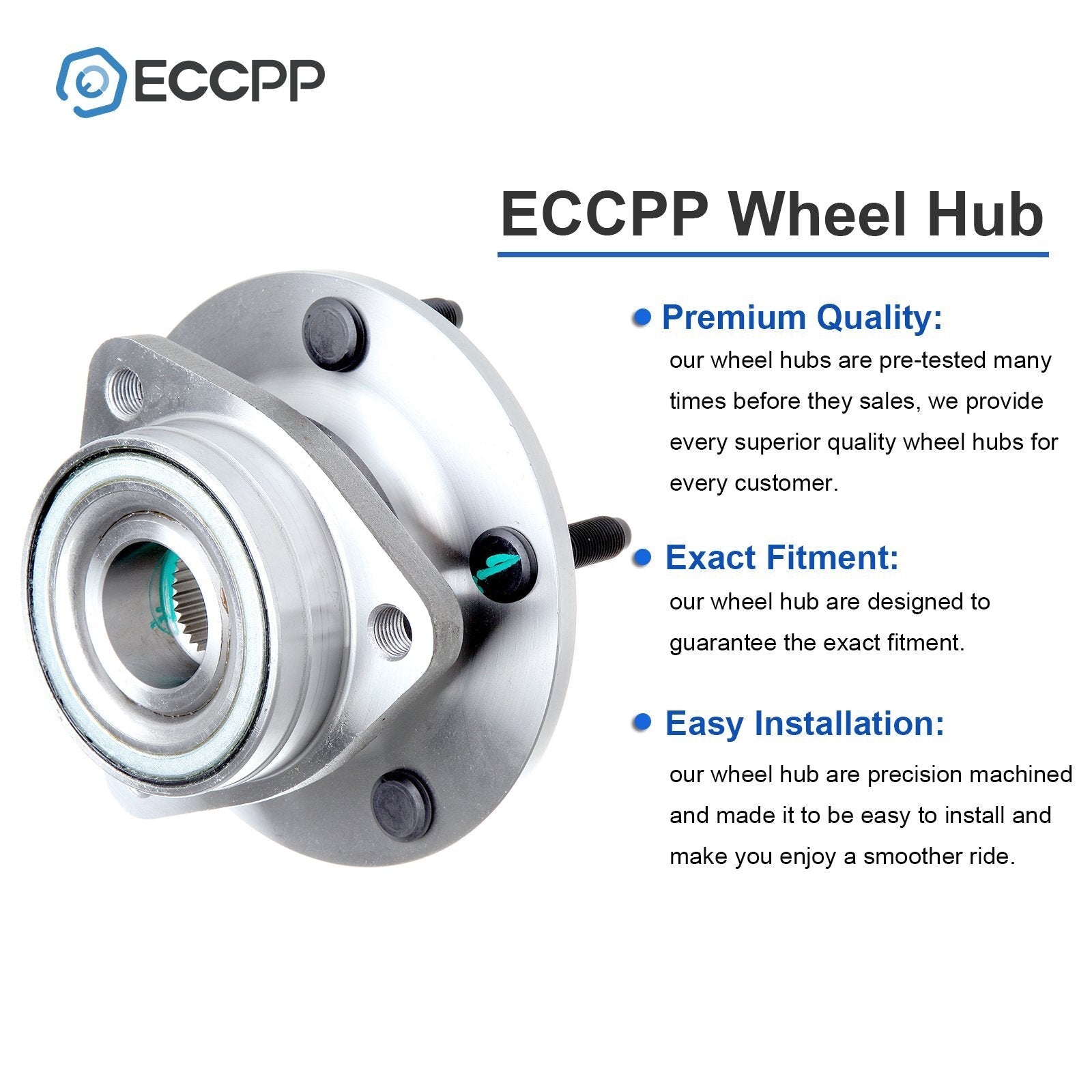 1Pc Front Wheel Hub Bearing Assembly For 1994-1997 1998 1999 Dodge Ram 1500 4WD KOEEP