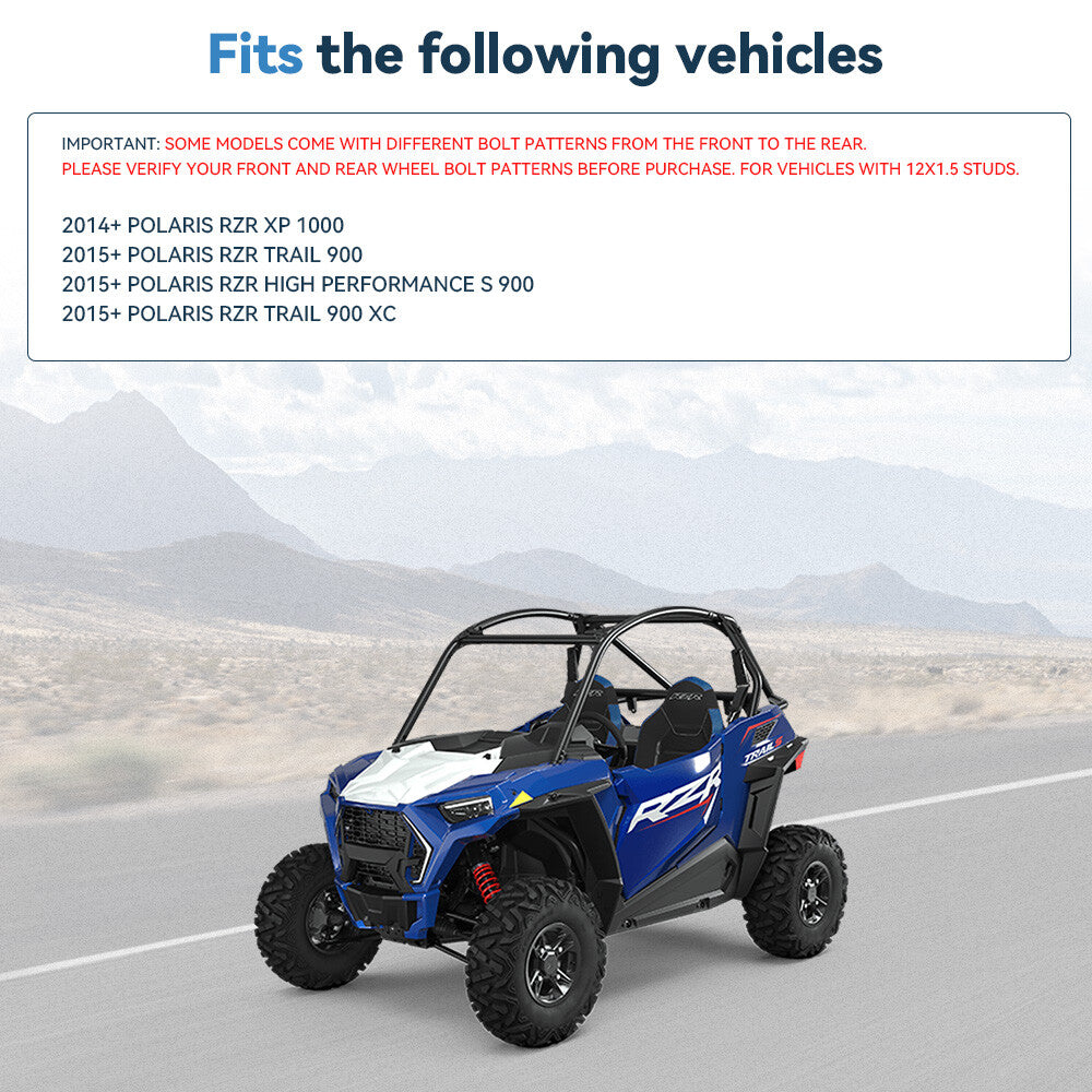 ECCPP 2 Pcs 2" 4x156 Wheel Spacers 12x1.5 For Polaris Ranger Crew XP 900 1000 ECCPP