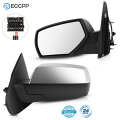 Chrome Power Heated Mirrors for 14-17 Chevy Silverado 1500 Manual Fold 6B93BC-57