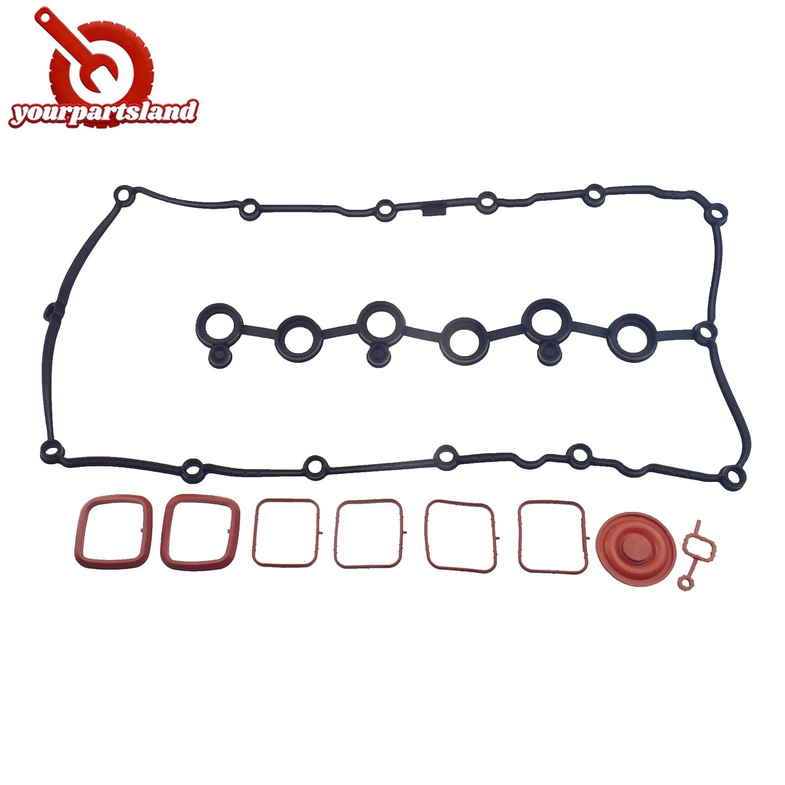 PCV Engine Valve Cover 2 Piece Intake manifold gasket set For VW Audi 3.6L 6B93BC-57