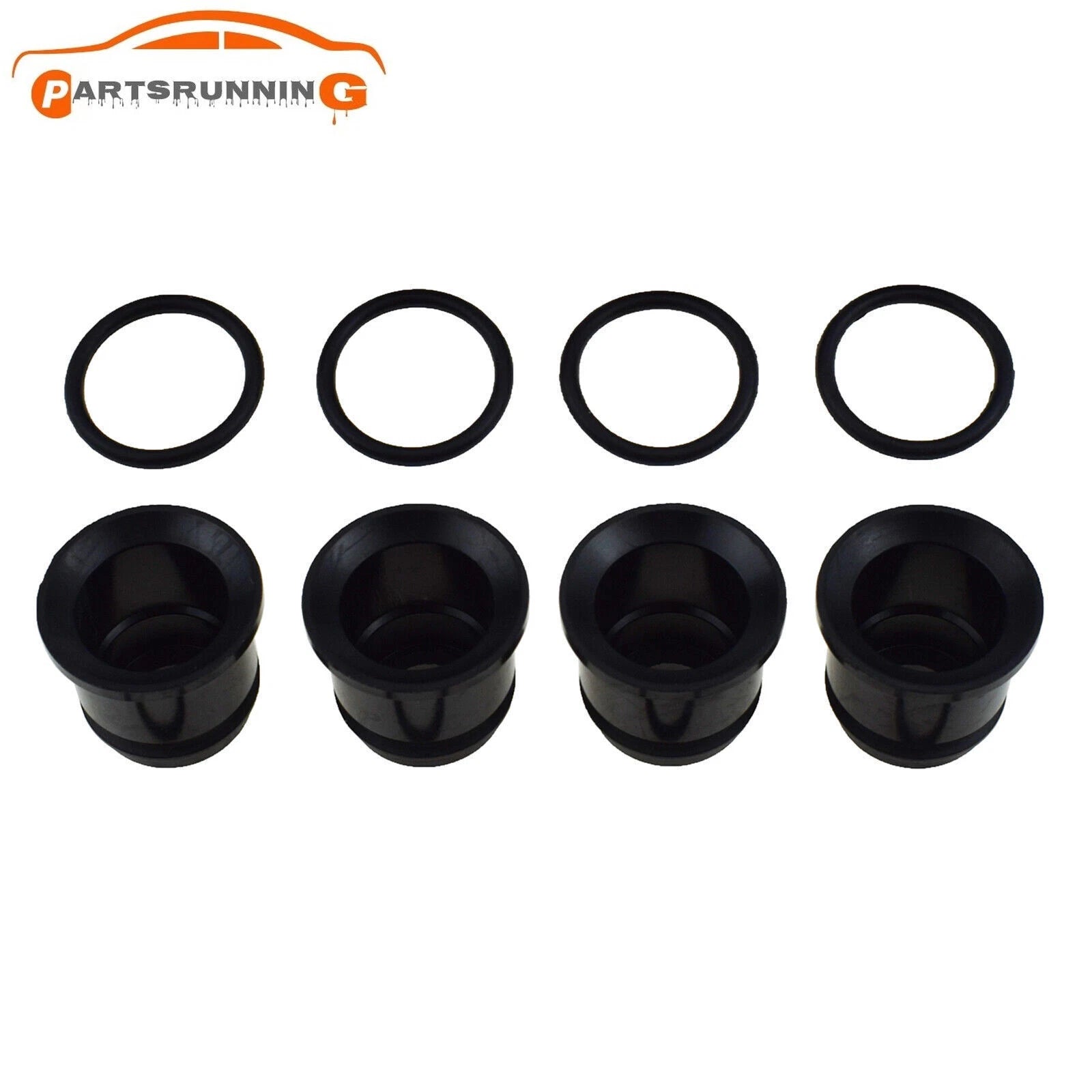 For Toyota Tacoma 2RZ 2.4L 3RZ 2.7L 1995-2004 4x Fuel Injector Nozzles ＆ O-Rings 6B93BC-57