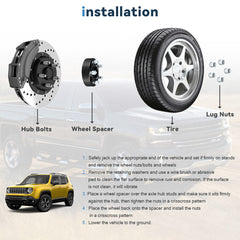 4 Pcs 1.5" 5x110 Hub Centric Wheel Spacers For Jeep Cherokee Compass Renegade