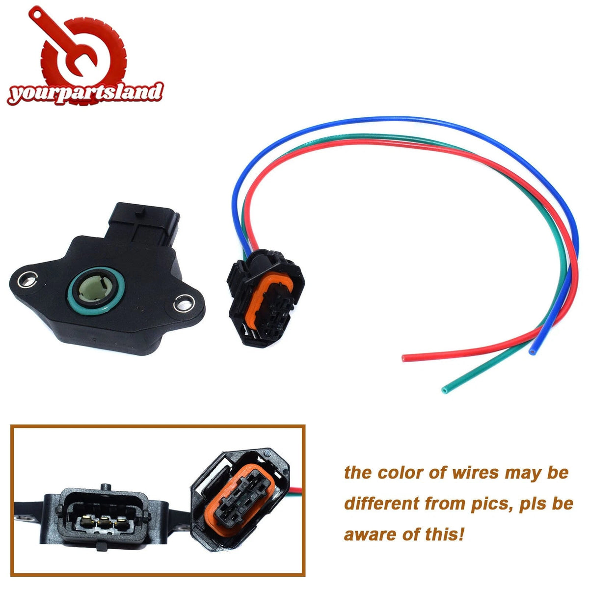 35170-22600 Throttle Position Sensor w/ Connector Fit Hyundai Kia Dodge Saab 6B93BC-57