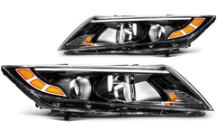 Pair Kit Headlights Assembly For 2014-2015 Kia Optima 2.0L 2.4L Black Amber 6B93BC-57