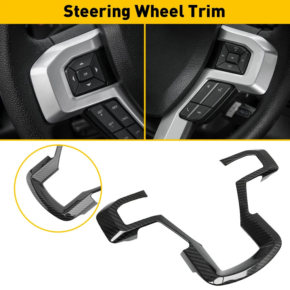Steering Wheel Cover Trim Interior Accessories For Ford F150 F250 F350 17-20 EOA 6B93BC-57